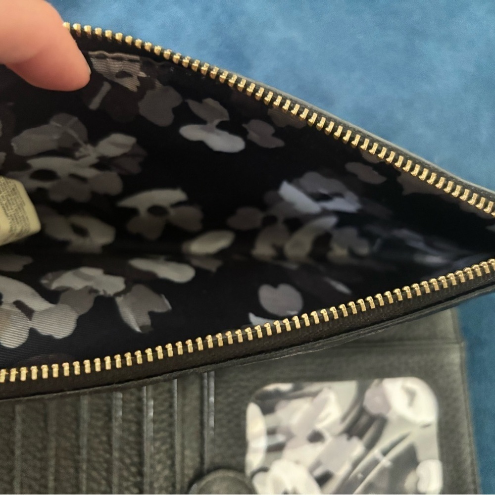 Kate Spade Black Leather Wallet Clutch - Picture 5 of 14